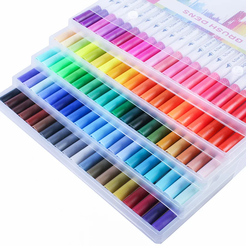 48/60/72/100 шт Цветная кисть для хайлайтера ручка каллиграфическая кончик маркер