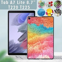 tablet case for samsung galaxy tab a7 lite 8 7 inch sm t220 sm t225 3d art pattern tab a7 lite 2021 durable slim back shell