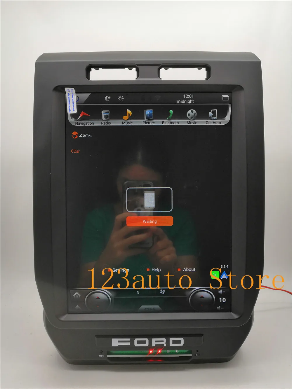 12 1 дюймов Вертикальный стиль Тесла Android 9 0 авто без DVD GPS навигатор плеер радио для