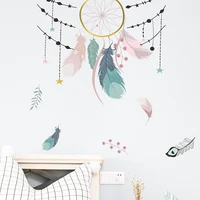 cartoon feathers flying wall sticker children bedroom living room background decor wallpaper home decoration kids room stickers