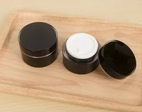 200pcs Round Black Acrylic Cosmetic Jars Cream Jar Empty Jars Packaging Cosmetic Container Black Lotion Bottles