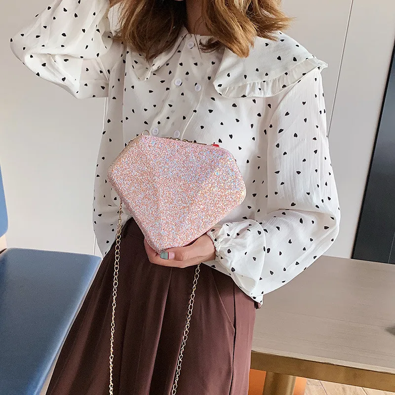 Роскошная вечерняя женская сумка на плечо модная сумка-мессенджер с цепочкой и