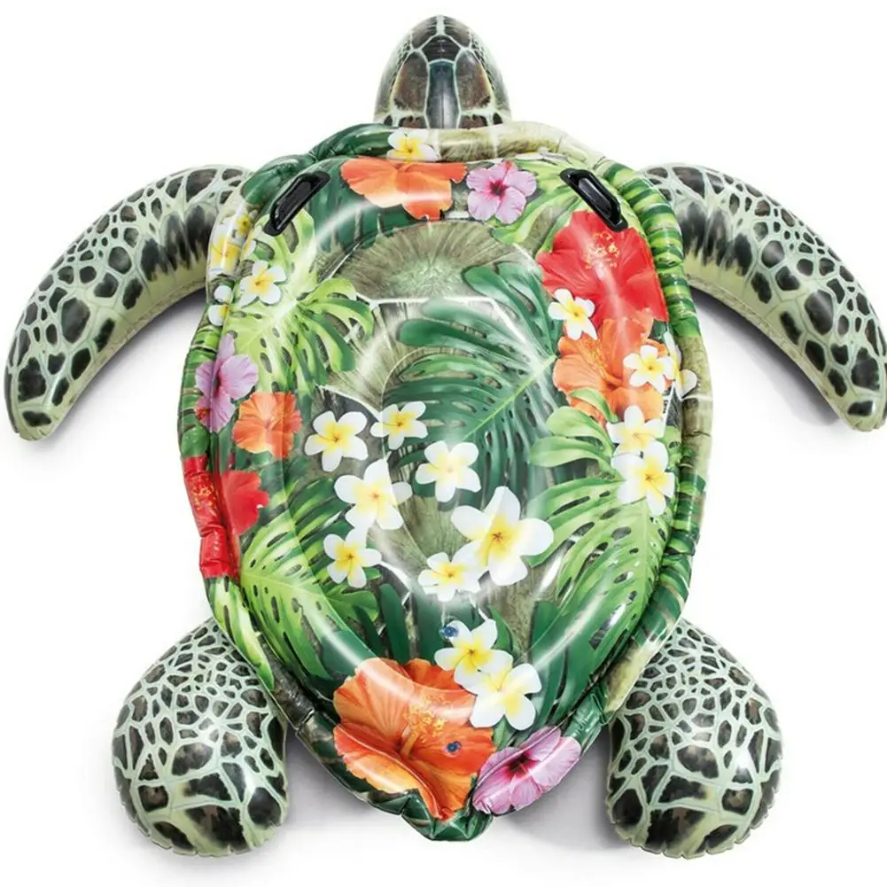 

61*67in Inflatable Sea Turtle Water Float Swimming Pool Beach Water Hammock In Air Mattress Float Sleeping Cushion For Kids