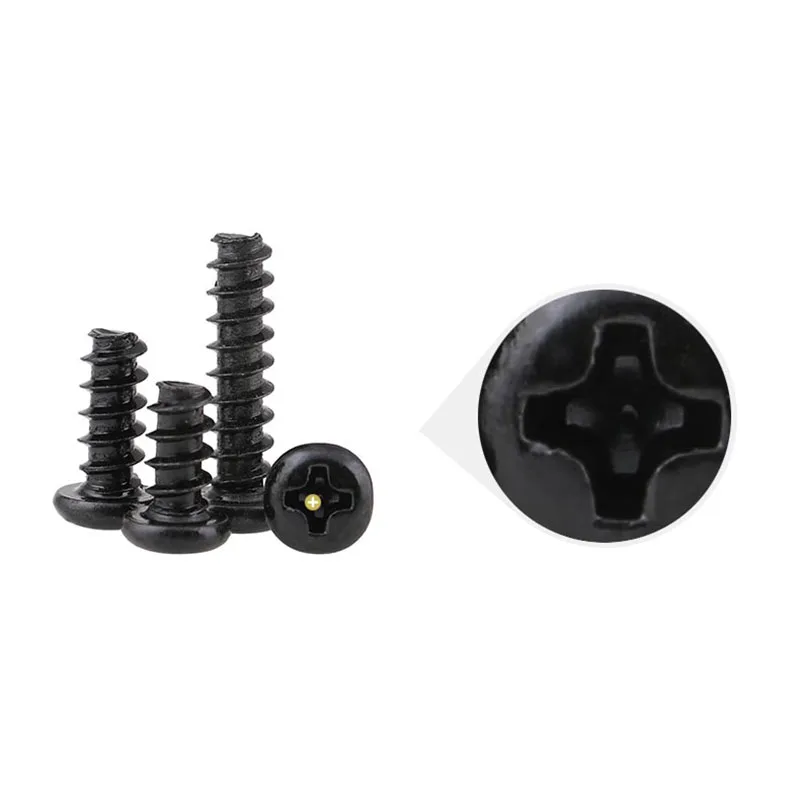 

Black Cross Phillips Round Head Flat Tail End Self Tapping Screw Small Screw PB Philips Pan Head Flat End Tapping Screws
