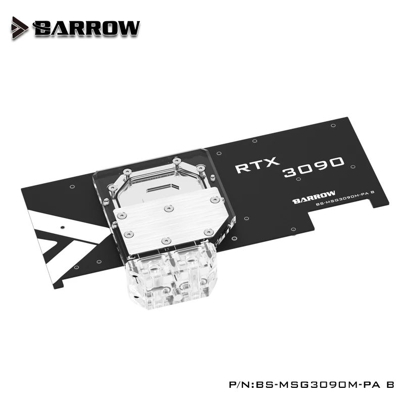 BARROW 3080 3090 водяной блок Активный задний для MSI RTX GAMING X TRIO водное охлаждение задняя