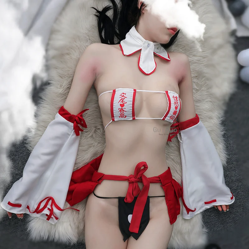 Японское кимоно каваи белье аниме эротичный комплект бикини на бретельках