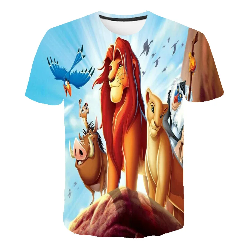 

Fashion New 3D Printing Summer Hot Sale Lion Street Men's And Women's Short-Sleeved Loose Round Neck Sports T-shirt