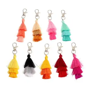 1 шт. аксессуары ручной работы для сумок, брелок с кисточкой, модный многослойный брелок с кисточкой, подвеска-кошелек, Очаровательное украшение для автомобиля