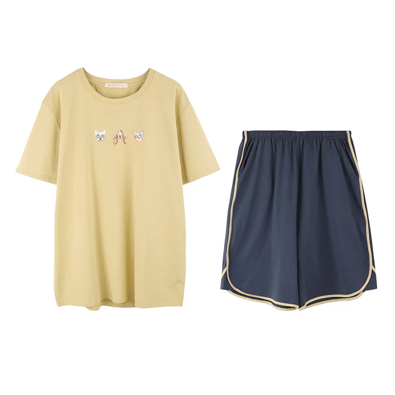 

Summer pajamas bamboo fiber couple suits men's short-sleeved home wear suits men's pajamas