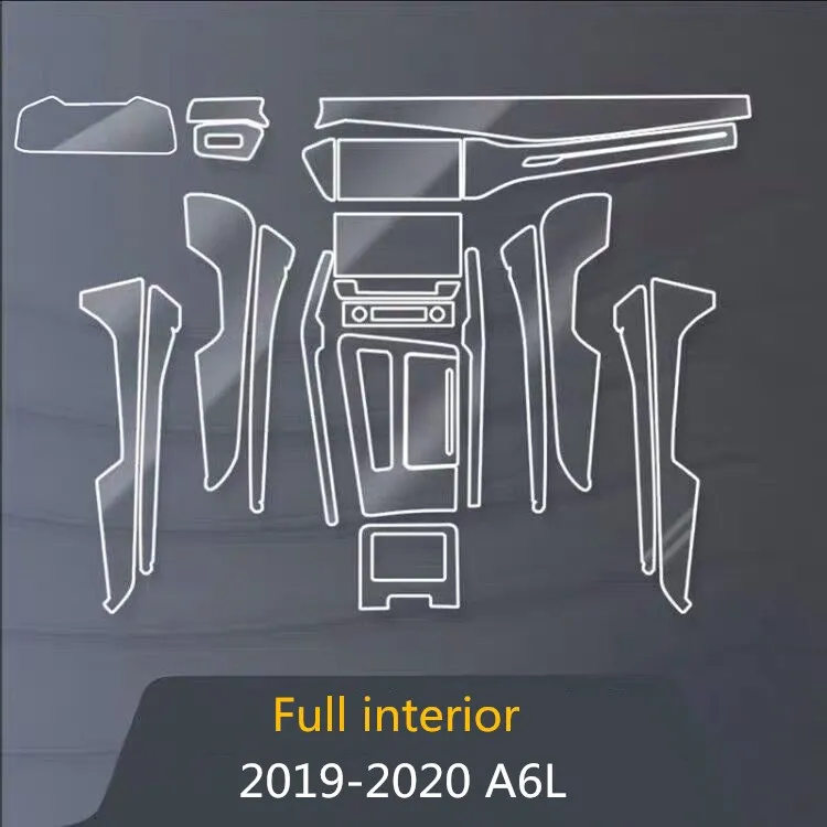 

Sticker For Audi A6L A6 C8 2018 2019 2020 Central control protective film display protective headlight film Car Accessories