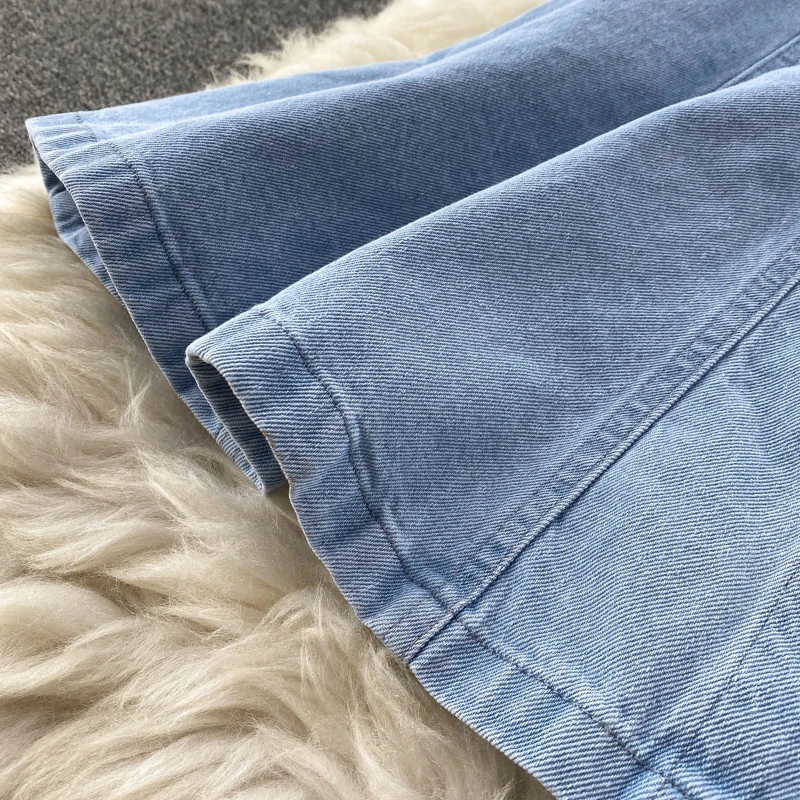 Женский джинсовый комплект из 2 предметов облегающее платье на бретельках с