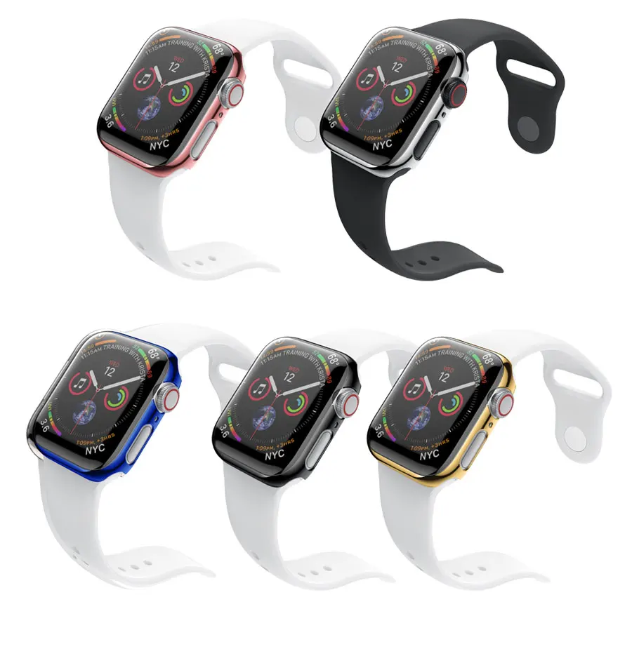 Тонкий ТПУ чехол для экрана Крышка apple Watch Series 5 4 3 2 мягкий прозрачный iWatch Case 40 мм 38