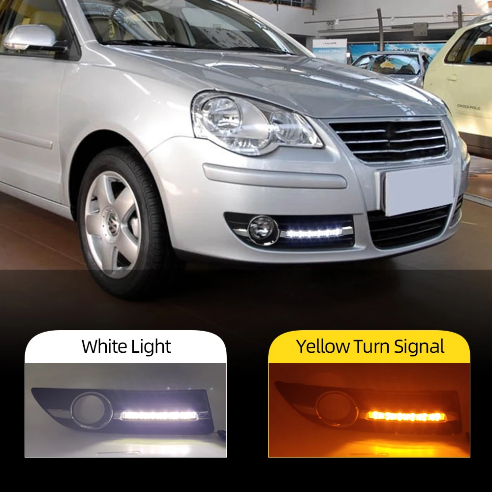 Автомобильный мигающий фонарь для Volkswagen VW Polo 2005 2006 2007 2008 2010 светодиодный дневный