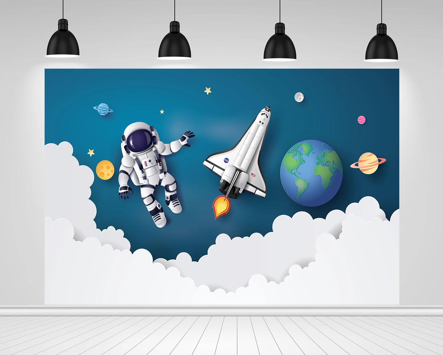 Scopiso фон для фотосъемки с изображением космоса путешествия ракета космонавт