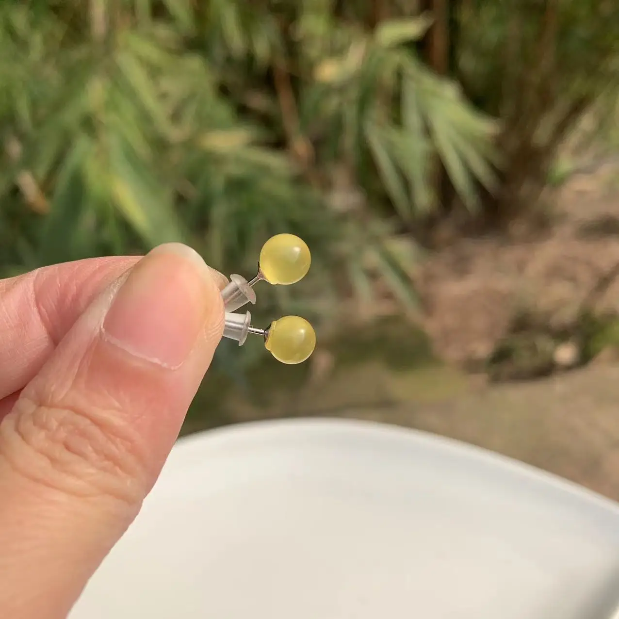 100% натуральный янтарь серьги-гвоздики из стерлингового серебра 925 пробы для