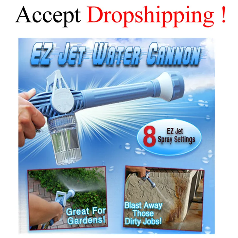 8 в 1 EZ Jet Регулируемая водяная пушка встроенный диспенсер для мыла