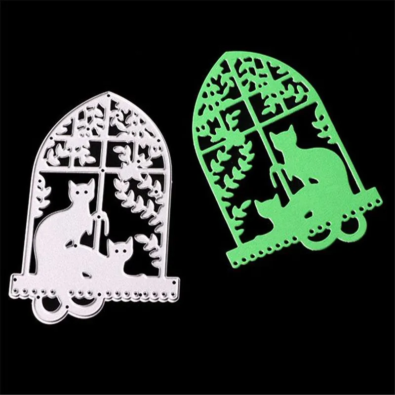 Металлическая Форма для резки кошек на новом окне ремесло высечка картона