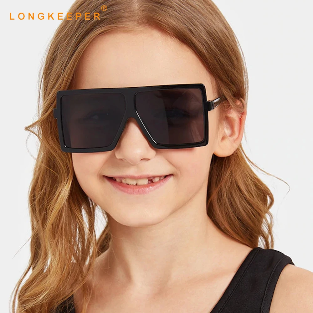

2020 New Square Kids Sunglasses Boys Girls Oversized Sun Glasses Children Festival Punk Shades Mirror Children Oculos De Sol