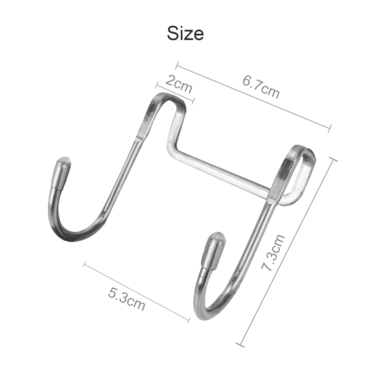 

1/5Pcs Stainless Steel Free Punching Cabinet Door Trace Hook S-Type Door Hanger Hook Wall Hook Storage Holder Hanging Holder