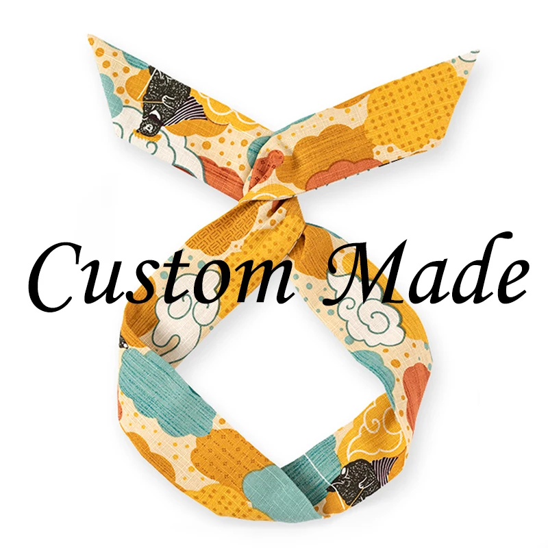 

Luxury brand classic scarf fashion imitation silk classic tie ribbon satin ribbon streamer headband lady WJ20042