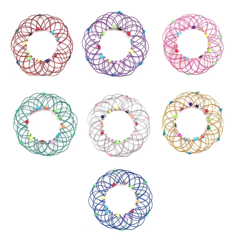 

Variety Flower Basket Thirty-Six Transforming Puzzle Toy, Softened Steel Ring Fidget Handmade Wire Creative Finger Toys