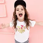 Футболка для девочек; Детская одежда; Camiseta Ropa De Nia Ubrania szydziewczylek; Ropa Nia; 8 лет; Anniversaire Fille