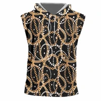 pearl golden chains new hoodies tank tops cool casual suitable baroque 3d sleeveless hoody vest plus size 6xl dropshipping ogkb