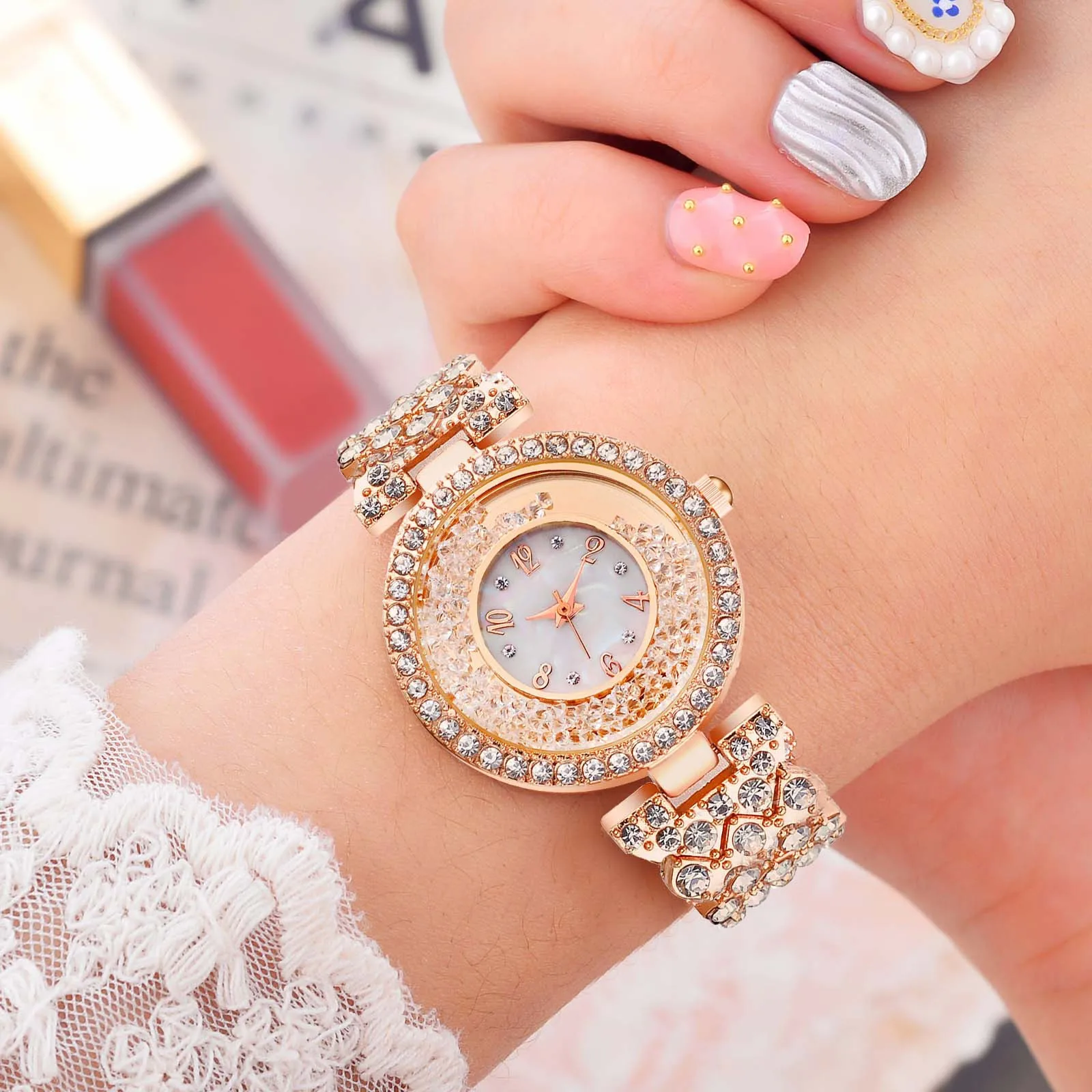 

Kobiet Kwarcowe Zegarki Women Casual Fashion Luxury Watches Quartz Watch Stainless Steel Dial Bracele Watch Zegarki Damskie