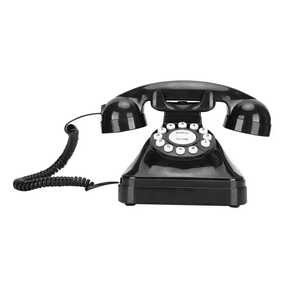 Retro Telephone Vintage Desk Fixed Landline Corded Phone with Re-Dial Flash for Home Office Hotel Use | Компьютеры и офис