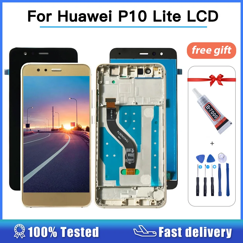 

5.2" LCD With Frame For HUAWEI P10 Lite Lcd Display Touch Screen Digitizer For HUAWEI P10Lite WAS-LX1 WAS-LX1A WAS-LX2 WAS-LX3