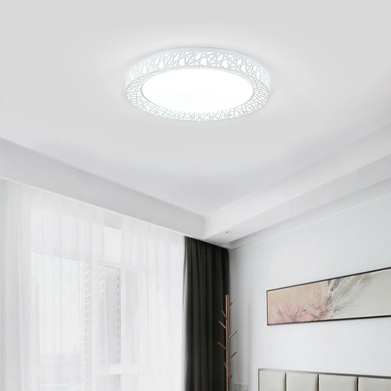 Lámpara de techo LED redonda para sala de estar, dormitorio, cocina, accesorios modernos, superficie de techo PR