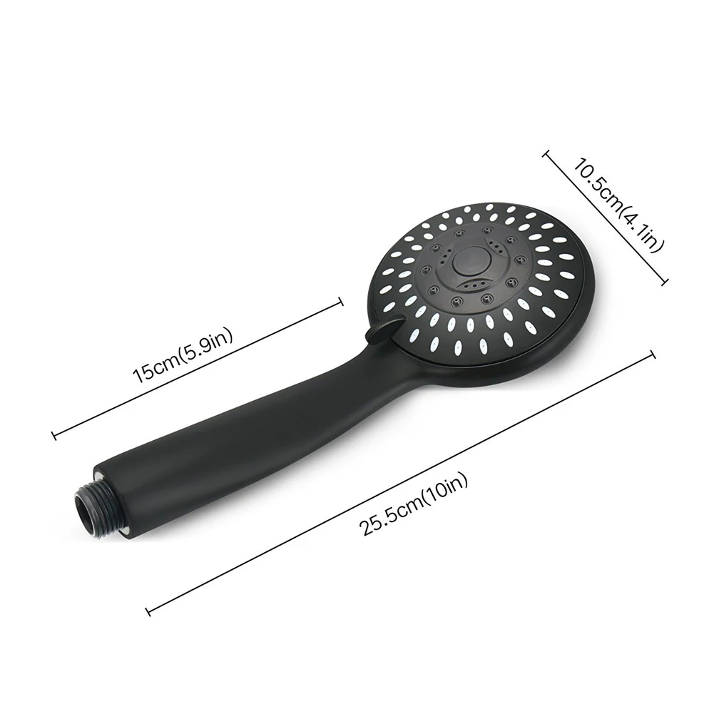 

Universal Shower Head Multifunction High Pressure Handheld Shower With 5 Gears Matte Black For Home Hotel Bathroom Sprayer