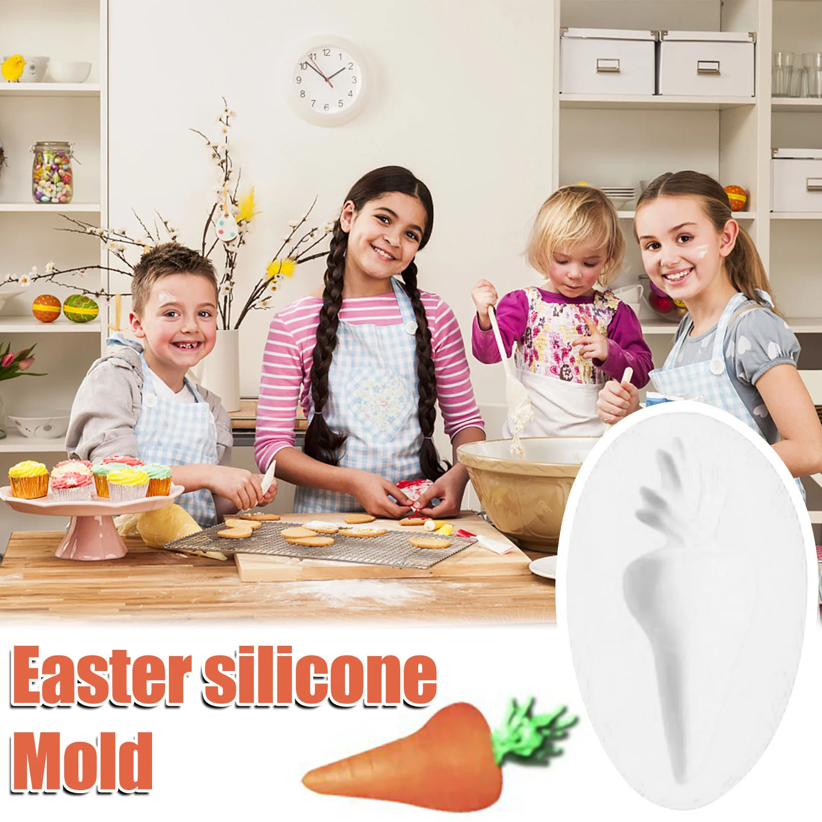 Пасхальная корзинка Банни ⟊rrot в форме помады украшения для тортов мусс