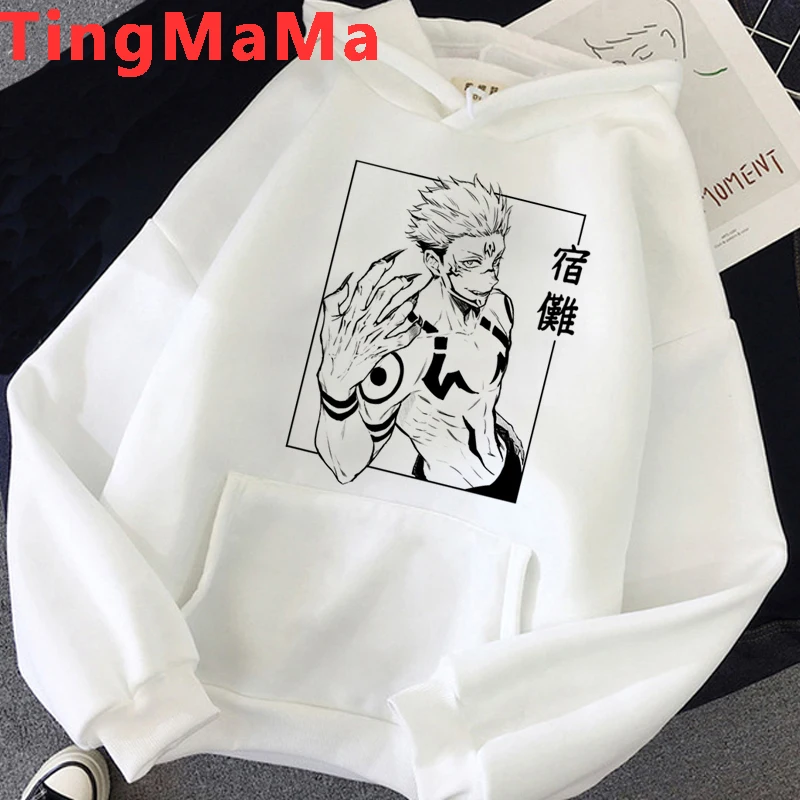 

Japanese Anime Jujutsu Kaisen Hoodies Men Kawaii Winter Warm Harajuku Cartoon Graphic Streetwear Unisex Tops Sweatshirt Male