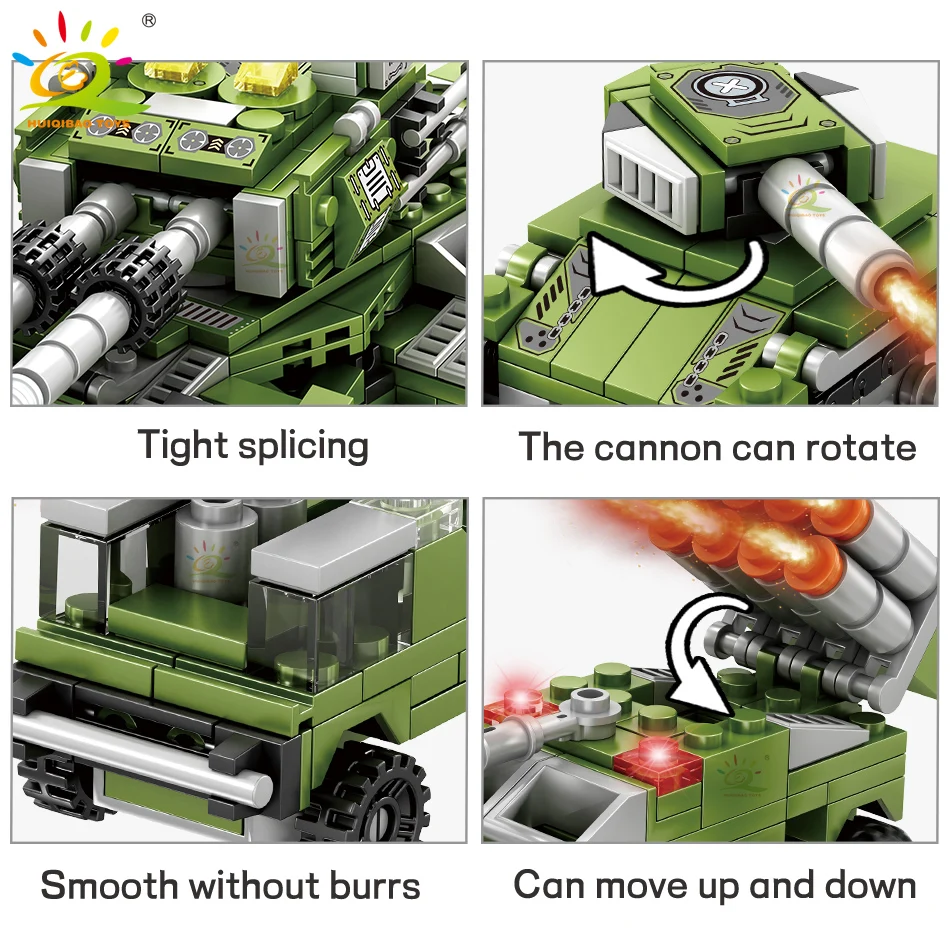Конструктор грузовик времен Второй мировой войны 8 в 1 992 блоков с фигурками