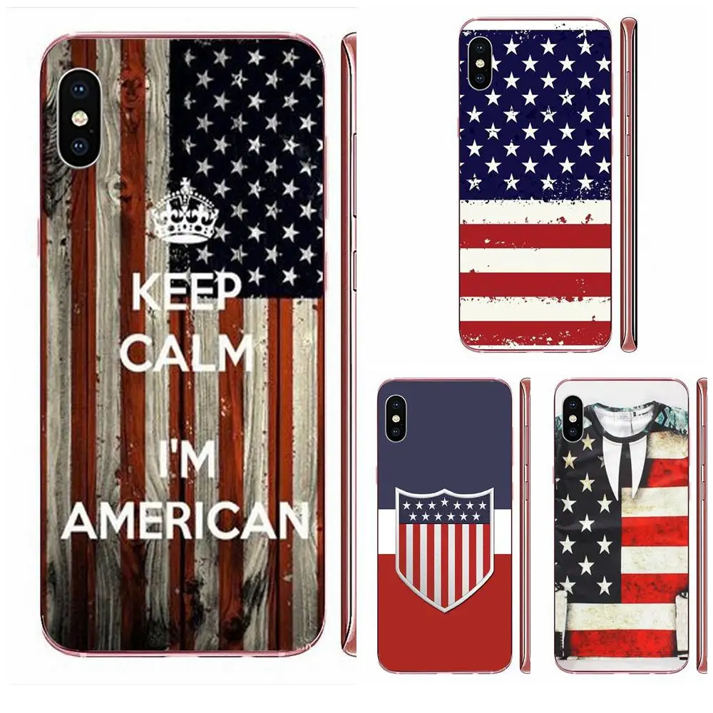 Флаги США флаги Звездные полосы яркие для Motorola G G2 G3 G4 G5 G6 G7 Plus Xiaomi Redmi Note 8 8A 8T 10 K30 5G