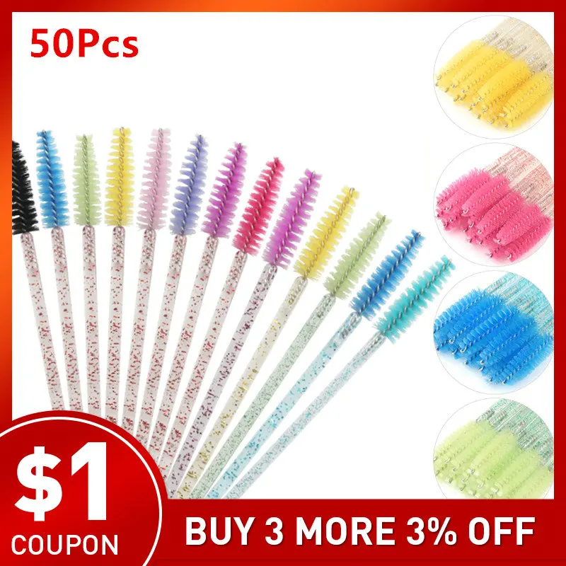 50 шт. инструмент для завивки ресниц с кристаллами|Аппликатор теней век| |