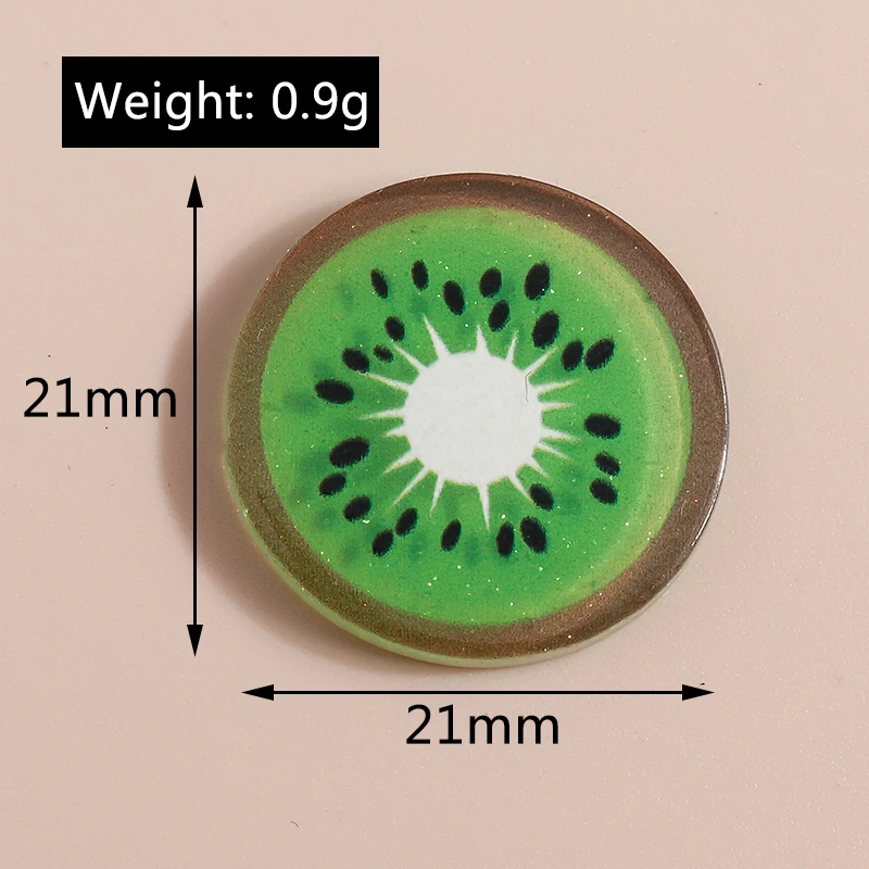 10 шт. милый пластиковый мультяшный плоский Кабошон из каучука с рисунком фруктов