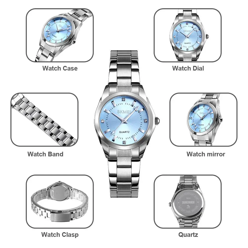 SKMEI Casual Women Romantic Quartz Watches Luxury Female Girl Clock Waterproof Ladies Wristwatches Relogio Feminino 1620