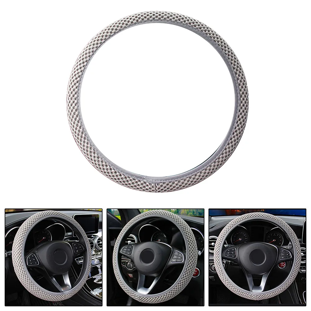 

1 Pc Steering Wheel Cover 14-15 Inch Vehicle Breathable Fabric Fish Net