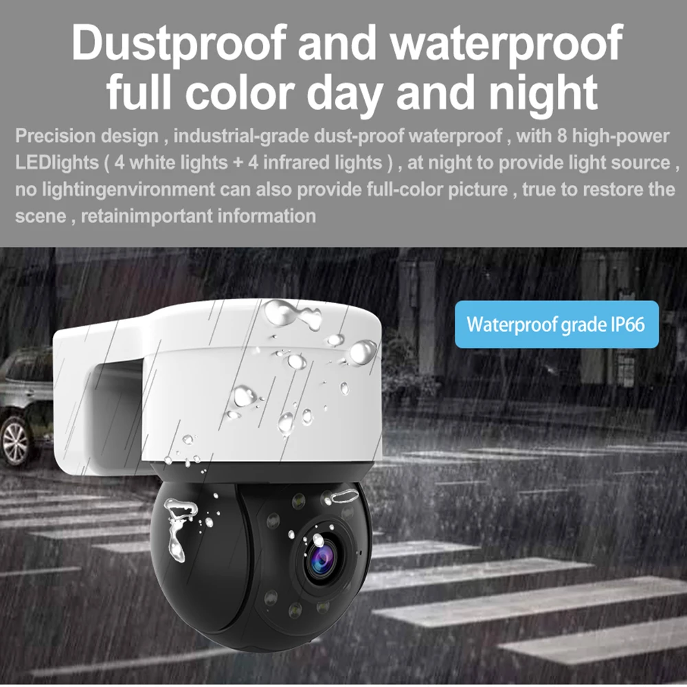 3MP 1080P Tuya наружная Водонепроницаемая Wifi ip камера HD ночное видение PTZ Onvif P2P Аудио CCTV