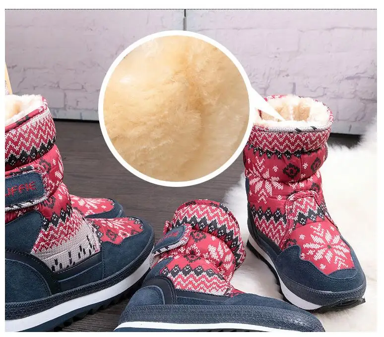 Большие размеры 41 зимние женские ботинки 2019 г. Зимние теплая плюшевая обувь из