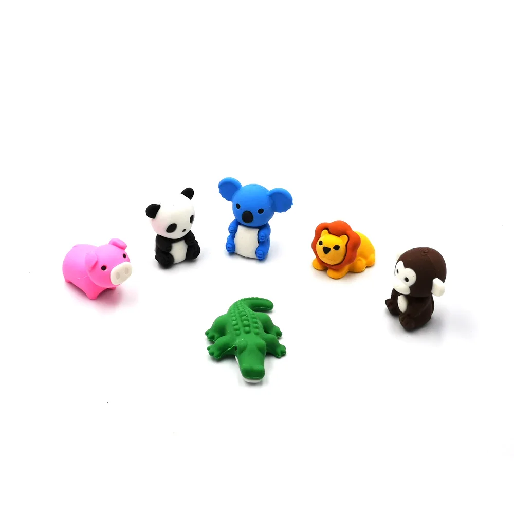 Ластики в виде животных 50 шт./лот новые ластики различных видов