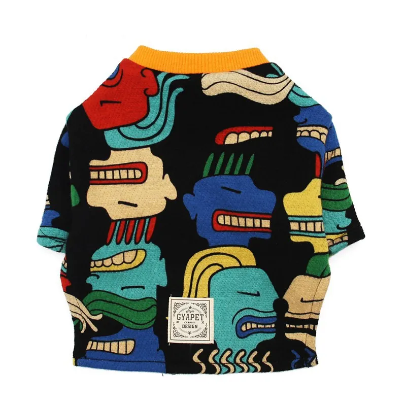 

Fashion Personality Print Pet Dog Tshirt Autumn Puppy Clothes Hoodie For Small Dogs Apparel Dog Clothes Dropshipping