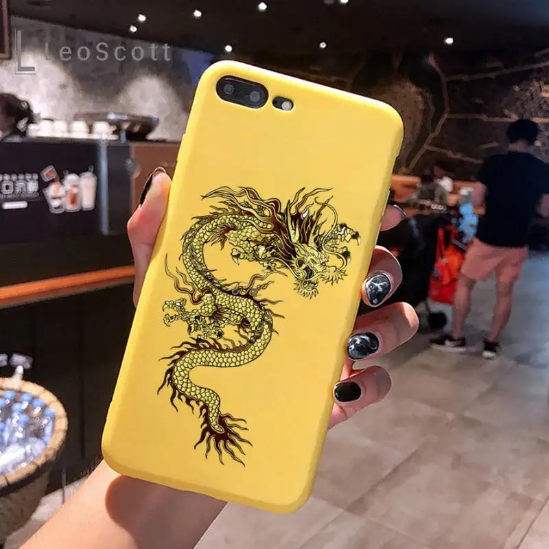

Red Dragon Art Aesthetics Phone Case Candy Color for iPhone 11 12 mini pro XS MAX 8 7 6 6S Plus X 5S SE 2020 XR