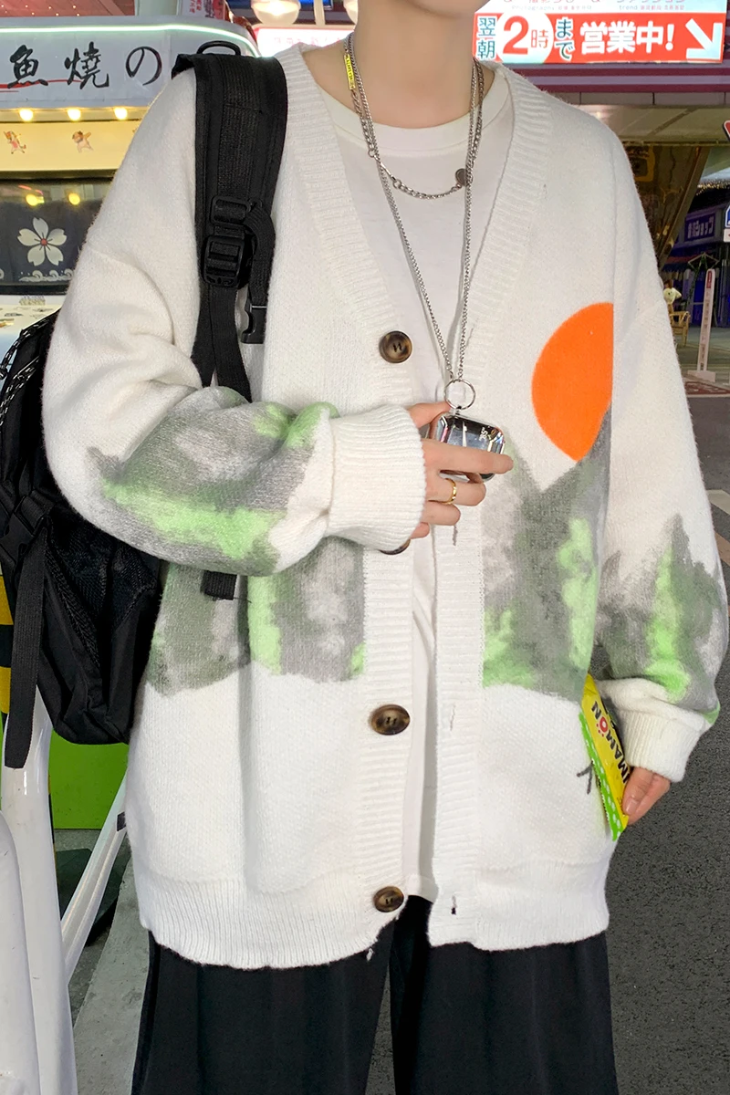 Зимний модный жаккардовый вязаный свитер высшего качества с длинным рукавом