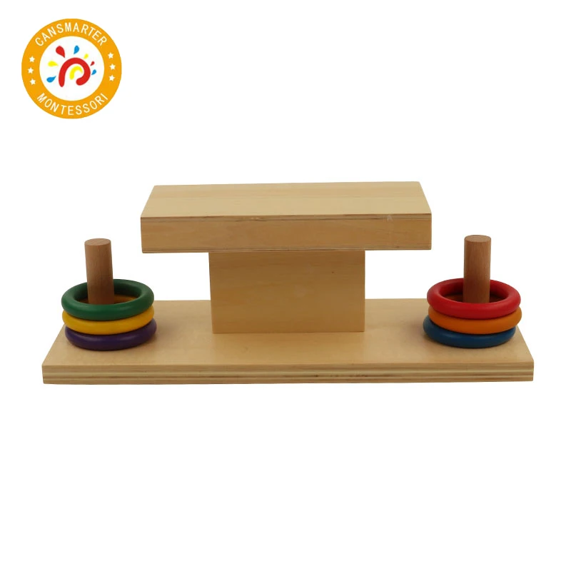 Монтессори материал кольцо слайд маленький деревянный Дошкольный ранний
