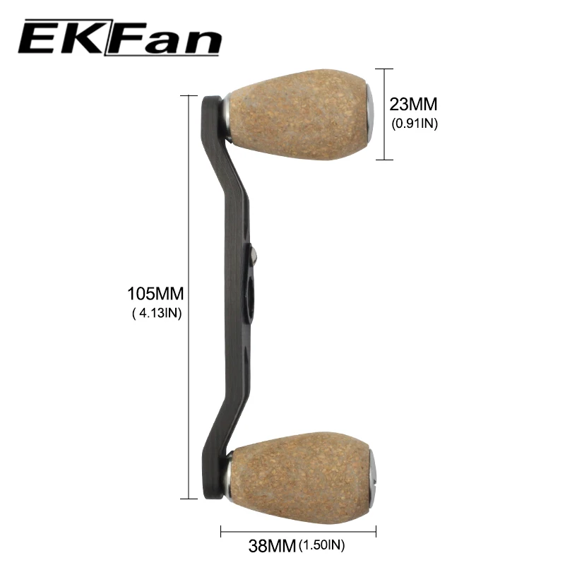 2018 EKFan 105 мм 7*4 мм/8*5 ручка из углеродного волокна + хвойных пород рыболовная для