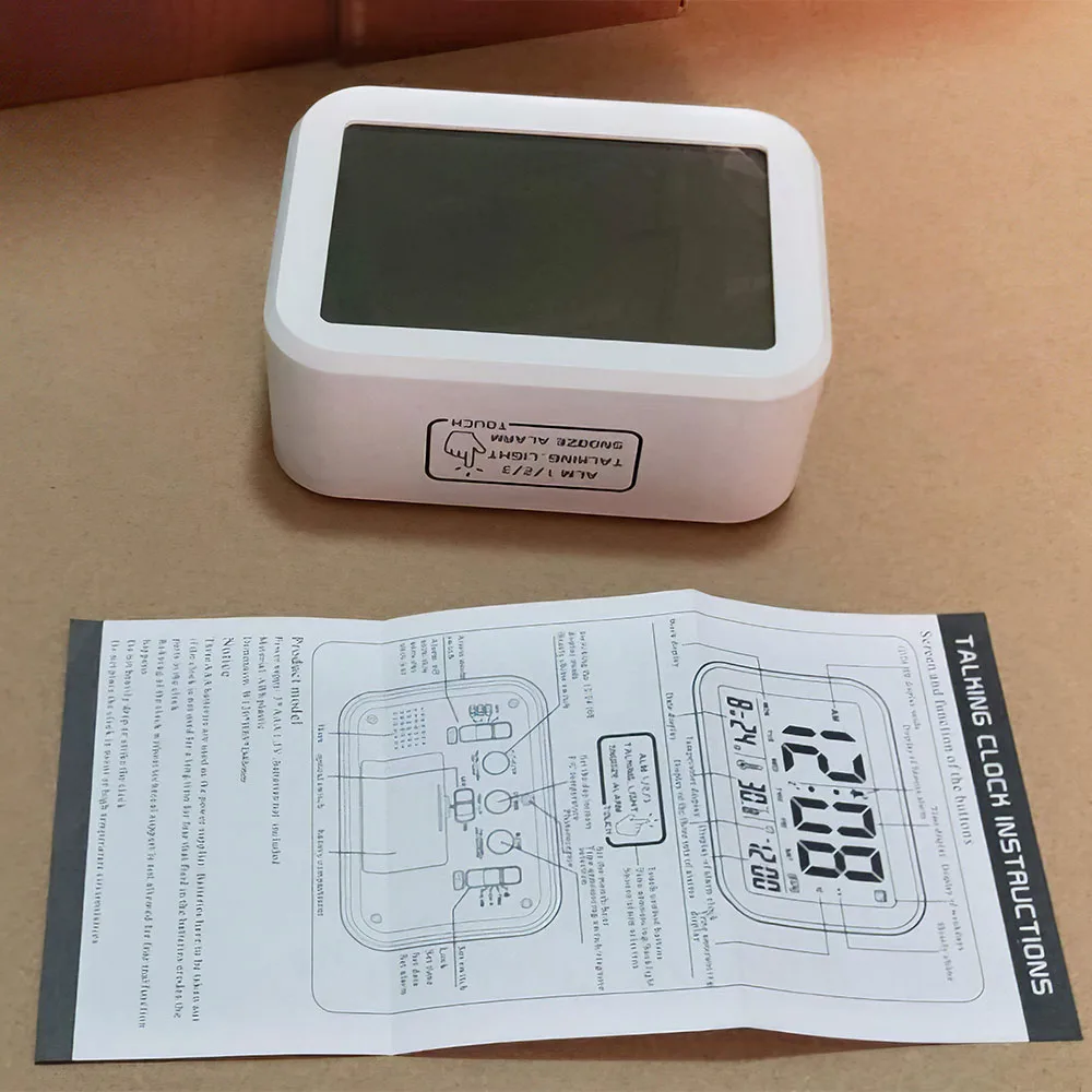 Светодиодный Дисплей будильник три группы сигнализации голосового оповещения