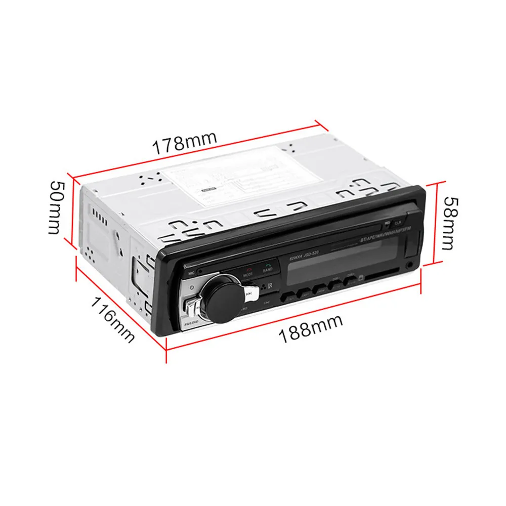 Автомобильный Радио 1 Din 24 в Bluetooth стерео MP4 MP3 автомобильный ЖК-плеер USB AUX RCA MMC U
